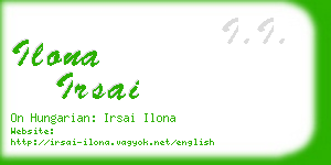 ilona irsai business card